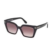 Stijlvolle zonnebrillencollectie Tom Ford , Black , Dames