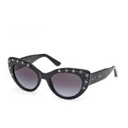 Stijlvolle zonnebril in blauwe tint Guess , Black , Dames