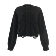 Top met rafelige zoom John Richmond , Black , Dames