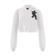 Hoodie met applicatie John Richmond , White , Dames