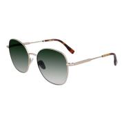 Matte Gold/Green Shaded Zonnebril Lacoste , Yellow , Dames