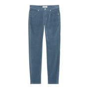 Fluwelen broek model Lulea slim Marc O'Polo , Blue , Dames