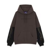 Bruine Logo Overhoodie Katoen Mannen Octopus , Brown , Heren