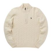 Beige Zip Trui met Twisted Patroon Polo Ralph Lauren , Beige , Heren