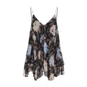 Zwarte Inca Lily Zakdoek Top Zimmermann , Multicolor , Dames