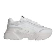 Witte lage sneakers met logo Dolce & Gabbana , White , Dames