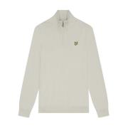 Merino Quarter Zip Jumper Regular Fit Lyle & Scott , White , Heren