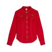 Myrna rode shirt Ines De La Fressange Paris , Red , Dames