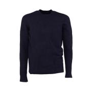 Round-neck Knitwear Roberto Collina , Blue , Heren