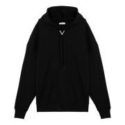 Hoodie Valentino Garavani , Black , Heren