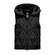 Gewatteerd vest met diamantpatroon BomBoogie , Black , Heren