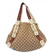 Pre-owned Canvas gucci-bags Gucci Vintage , Beige , Dames