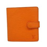 Pre-owned Leather wallets Louis Vuitton Vintage , Orange , Dames