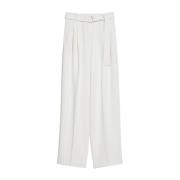 Witte Wijde Broek voor Moderne Vrouw Max Mara Studio , White , Dames