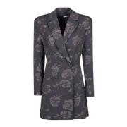 Bloemen Blazer Jurk Rotate Birger Christensen , Brown , Dames