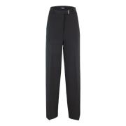 Hoge taille zwarte broek Liu Jo , Black , Dames