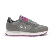 Grijze Suède Sneakers met Logo Detail Sun68 , Gray , Dames