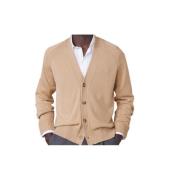 Italiaanse Merinowol Cardigan Officine Générale , Brown , Heren