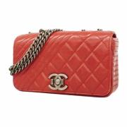 Pre-owned Leather shoulder-bags Chanel Vintage , Red , Dames