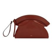 Rode leren schoudertas met vakken Furla , Red , Dames