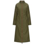 Eco Fur Trench Coat K-Way , Green , Dames