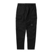 Zwarte Polyester Regular Fit Broek C.p. Company , Black , Heren