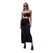 Zwarte Paillet Crop Top Undress Code , Black , Dames