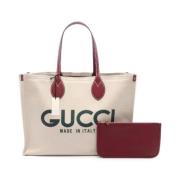 Pre-owned Leather handbags Gucci Vintage , Beige , Dames