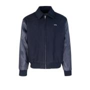 Blauwe Varsity Jack met Geborduurde Bloemen Arte Antwerp , Blue , Here...