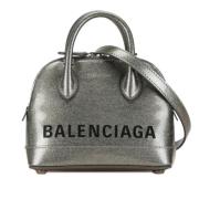 Pre-owned Leather handbags Balenciaga Vintage , Gray , Dames