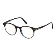 Blauw Blok Brilmontuur Donker Havana Tom Ford , Black , Unisex