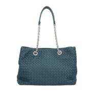 Pre-owned Leather totes Bottega Veneta Vintage , Blue , Dames