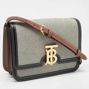 Pre-owned Canvas shoulder-bags Burberry Vintage , Gray , Dames