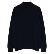 Donkerblauwe Wol Mock Neck Sweater La Paz , Blue , Heren