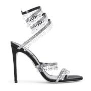 Zwarte Strass Sandalen Elegante Statement Hakken René Caovilla , Black...