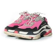 Pre-owned Suede sneakers Balenciaga Vintage , Pink , Dames