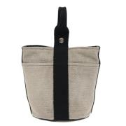 Pre-owned Canvas totes Hermès Vintage , Gray , Dames