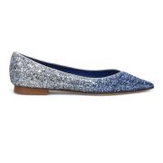 Blauwe Sprankelende Platte Schoenen Prosperine , Blue , Dames