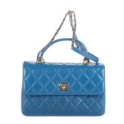 Pre-owned Leather chanel-bags Chanel Vintage , Blue , Dames