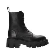 Zwarte Leren Enkellaarzen Copenhagen Shoes , Black , Heren