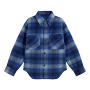 Klassieke Flanellen Shirt Unisex Barrow , Blue , Heren