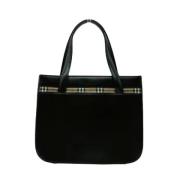 Pre-owned Leather shoulder-bags Burberry Vintage , Black , Dames