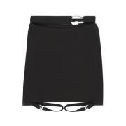 Xerces Jersey Rok met Karabijnhaak Detail Heliot Emil , Black , Dames