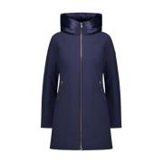 Mire 2.2 - Lange blauwe softshell jas met capuchon Ciesse Piumini , Bl...