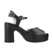 Elegant High Heel Sandals Nerogiardini , Black , Dames