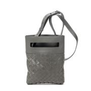 Pre-owned Leather shoulder-bags Bottega Veneta Vintage , Gray , Dames