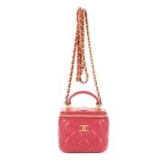 Pre-owned Leather chanel-bags Chanel Vintage , Pink , Dames