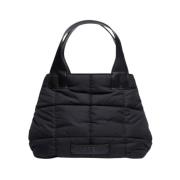 Nylon Gewatteerde Shopper Tas Aspesi , Black , Dames