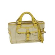 Pre-owned Canvas handbags Celine Vintage , Beige , Dames