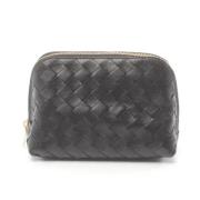 Pre-owned Leather pouches Bottega Veneta Vintage , Black , Dames